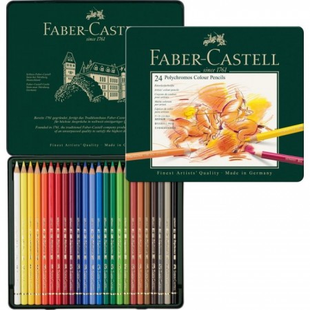 Chì Màu Polychromos, Hộp Thiếc 24 Màu